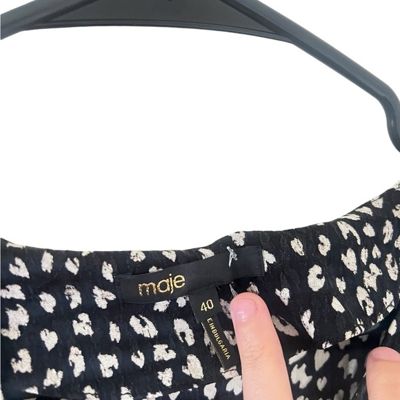 Maje Black Rippi Twist Front Dress - Picture 4 of 11